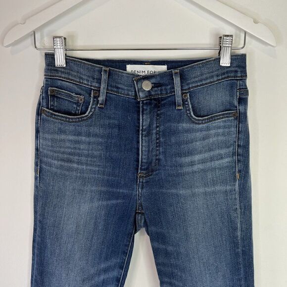 Aritzia Denim Forum The Nico Mid Rise Skinny Crop Released Hem Jeans - Picture 4 of 8